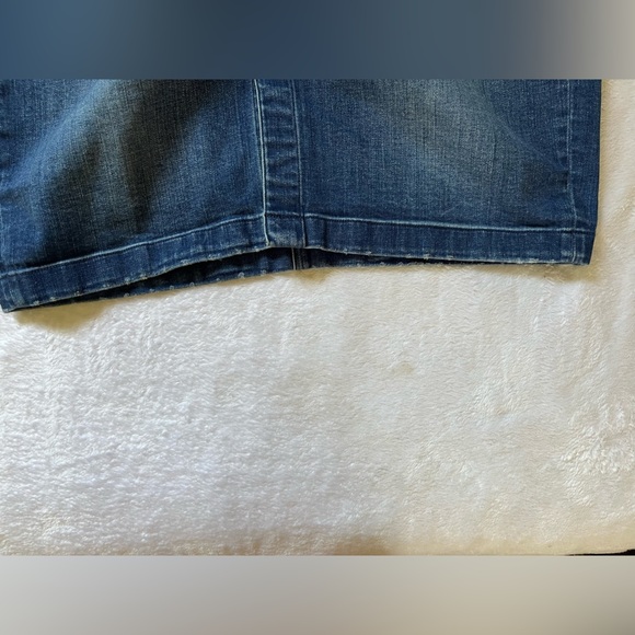 Vintage Polo Ralph Lauren Denim Midi Skirt Blue Button Front Size 12 - Picture 14 of 17